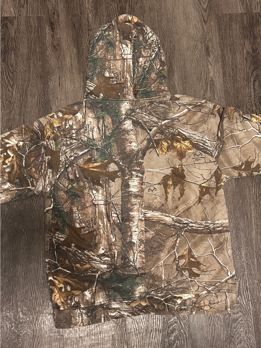 Realtree Hooded Puffer Jacket in Brown Camo